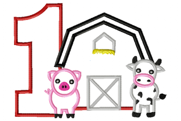 Barn Birthday Number 1 Applique Review