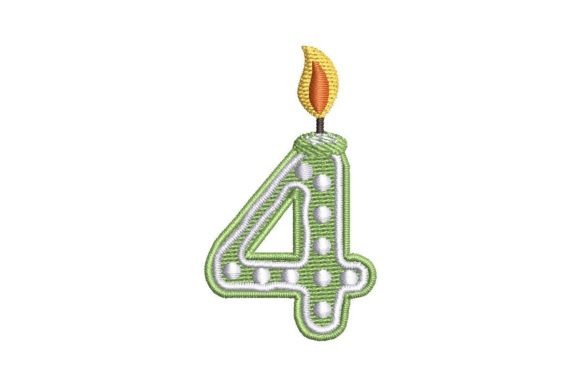 Birthday Candle Number 4 Embroidery Review