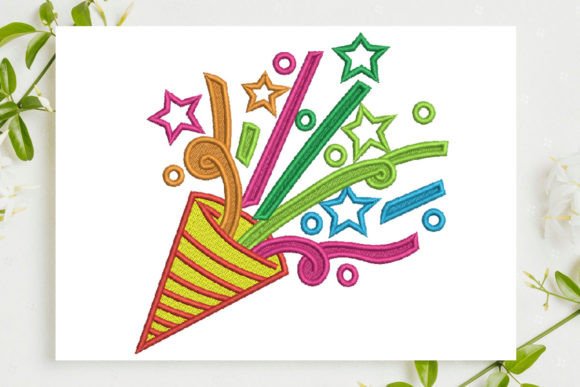 Birthday Cap Confetti Embroidery Design Review