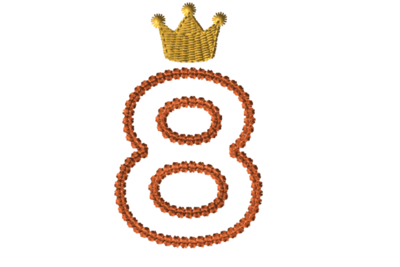 Crowned Number Eight Embroidery Review for Gift Makers