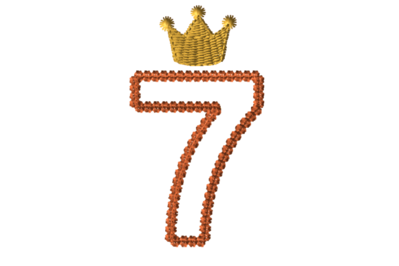 Crowned Number Seven Embroidery Review