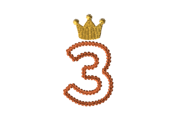 Crowned Number Three Embroidery Review