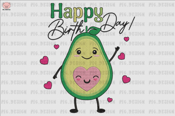 Happy Birthday Avocado Embroidery Review