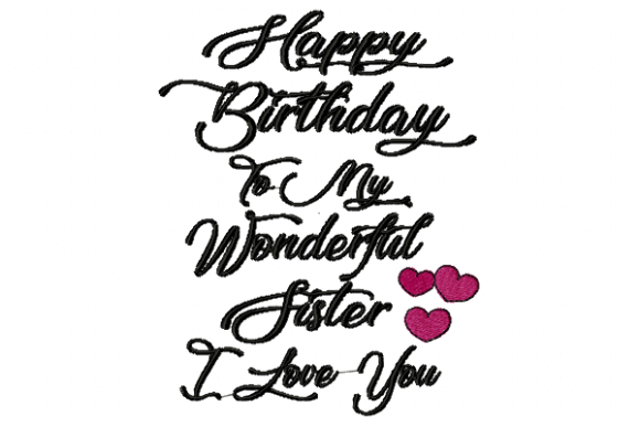 Happy Birthday Sister Embroidery Review