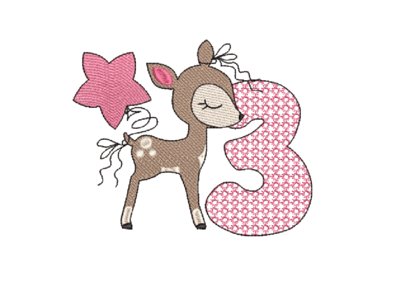 Number Three Cute Deer Embroidery Review