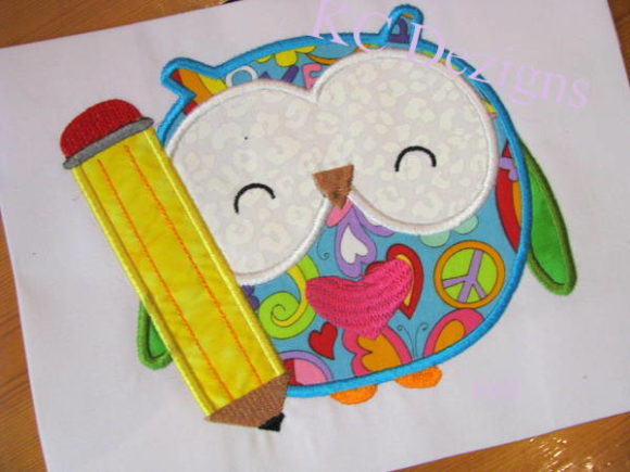 Owl with Pencil Embroidery Design Review