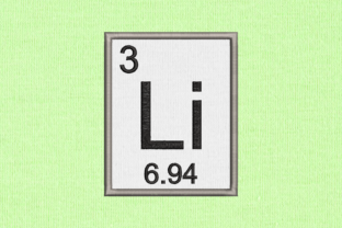 Periodic Element 3 Li Lithium Applique Review